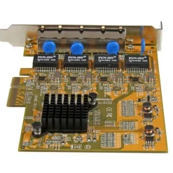 Adaptador de Red Startech Tarjeta de Red PCI Express Ethernet Gigabit con 4 Puertos RJ45