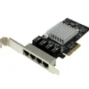 Adaptador de Red Startech Tarjeta de Red PCI Express x4 Ethernet Gigabit con 4 Puertos RJ45