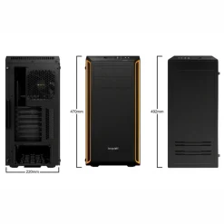 be quiet! Pure Base 600 Naranja - Caja/Torre