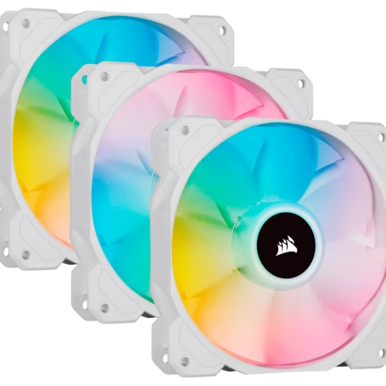 Bundle Corsair 5000D Airflow White + Triple Pack SP120 RGB ELITE White