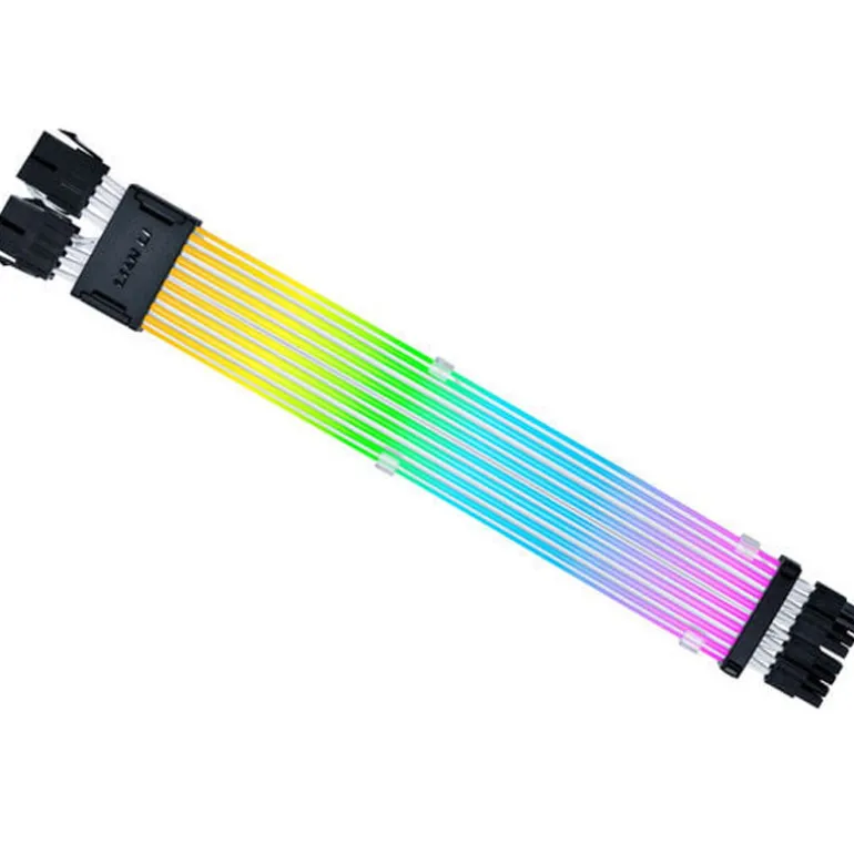 Cable Extensión Lian Li Strimer Wireless ARGB 2 x 8 Pines Para CPU Blanco