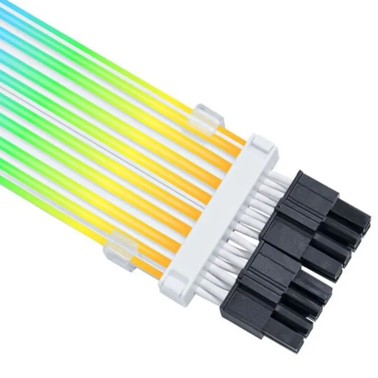 Cable Extensión Lian Li Strimer Wireless ARGB 2 x 8 Pines Para CPU Blanco