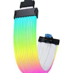 Cable Extensión Lian Li Strimer Wireless ARGB PW16-121W 12 + 4 Pines Para GPU Blanco