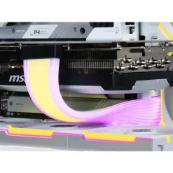 Cable Extensión Lian Li Strimer Wireless ARGB PW16-121W 12 + 4 Pines Para GPU Blanco