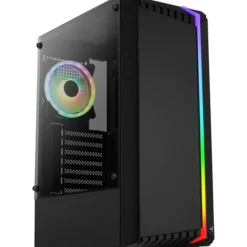Caja/Torre Aerocool Bionic V2 RGB Cristal Templado Negro