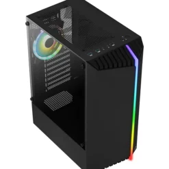 Caja/Torre Aerocool Bionic V2 RGB Cristal Templado Negro
