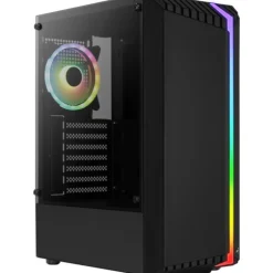 Caja/Torre Aerocool Bionic V2 RGB Cristal Templado Negro