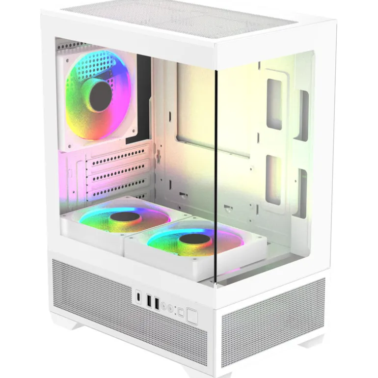 Caja/Torre COOLPC Titan Frame ARGB Blanco