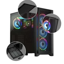 Caja/Torre Corsair 4000D Airflow Black Cristal Templado