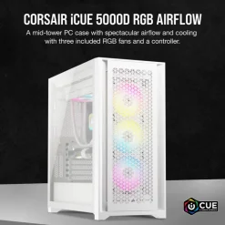 Caja/Torre Corsair iCue 5000D RGB Airflow Blanco