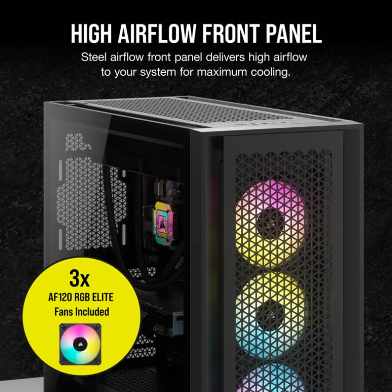 Caja/Torre Corsair iCue 5000D RGB Airflow Negro