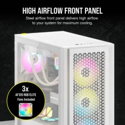 Caja/Torre Corsair iCue 4000D RGB Airflow Blanco