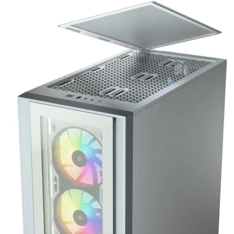 Caja/Torre Corsair iCUE 4000X RGB White Cristal Templado