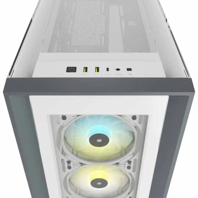 Caja/Torre Corsair iCUE 5000X RGB White Cristal Templado