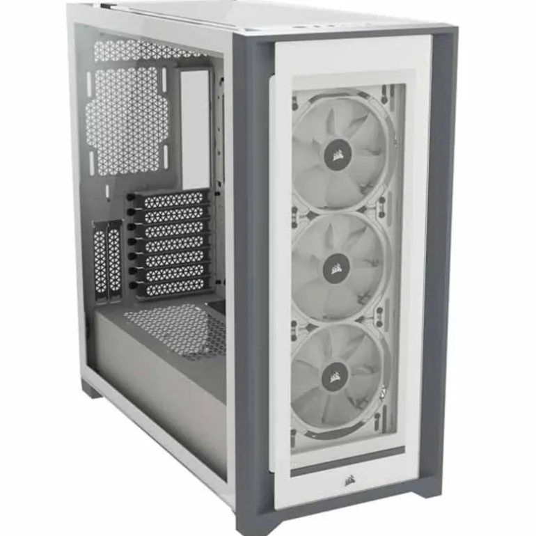 Caja/Torre Corsair iCUE 5000X RGB White Cristal Templado