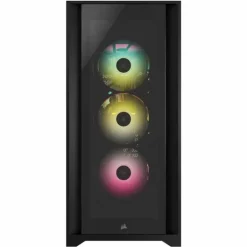 Caja/Torre Corsair iCUE 5000X RGB Black Cristal Templado