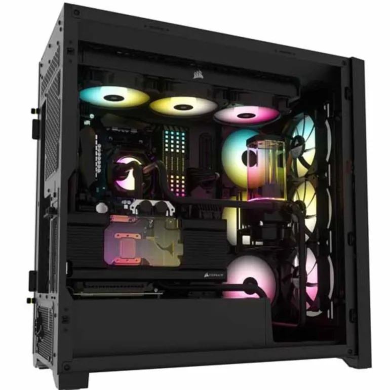 Caja/Torre Corsair iCUE 5000X RGB Black Cristal Templado