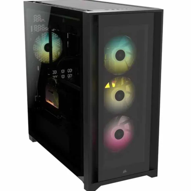 Caja/Torre Corsair iCUE 5000X RGB Black Cristal Templado