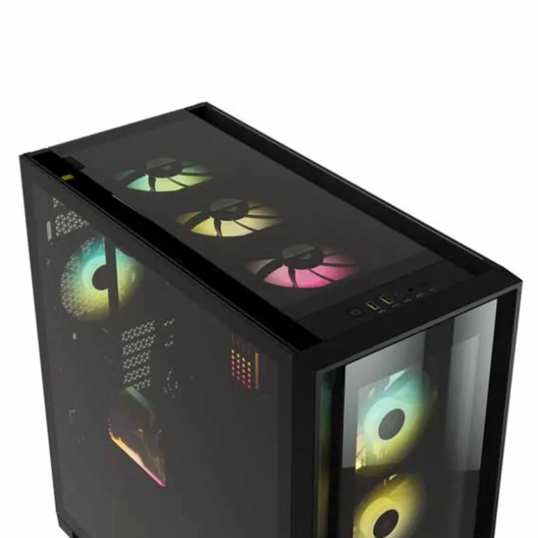 Caja/Torre Corsair iCUE 5000X RGB Black Cristal Templado