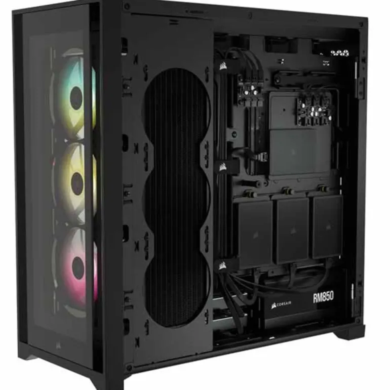 Caja/Torre Corsair iCUE 5000X RGB Black Cristal Templado