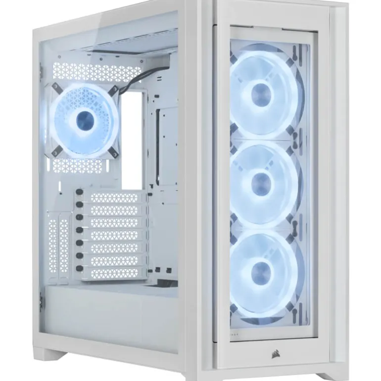 Caja/Torre Corsair iCUE 5000X RGB QL Edition Blanco