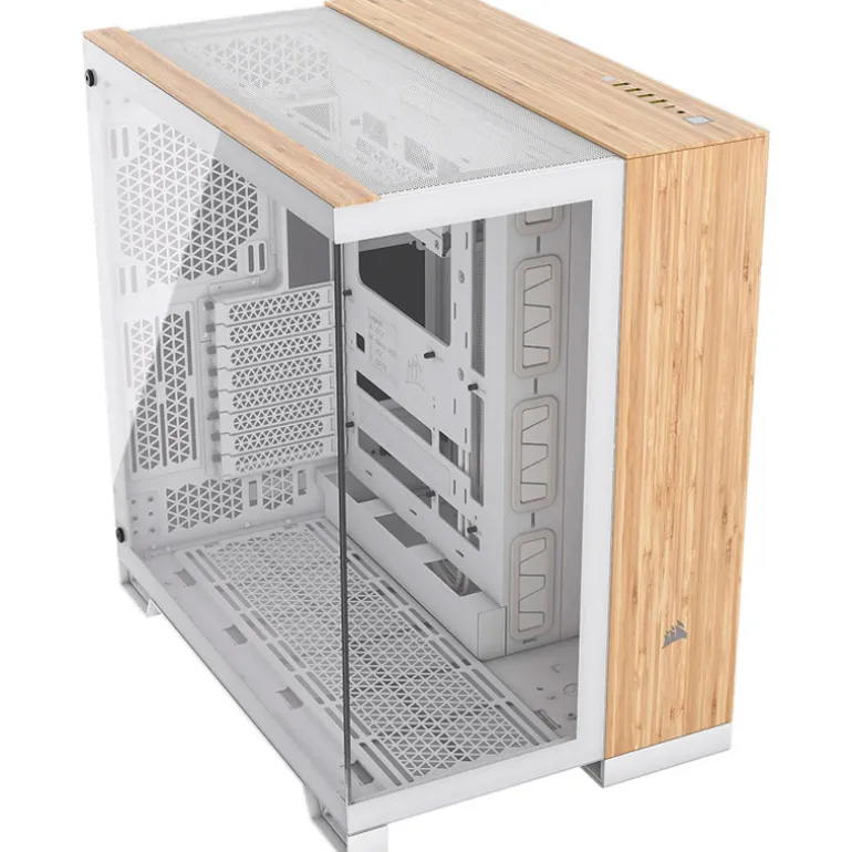 Caja/Torre Corsair 6500X Blanco Bambú
