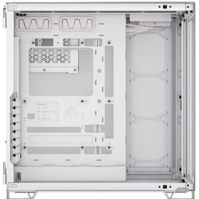 Caja/Torre Corsair 6500X Doble Cristal Blanco, Gris Satinado