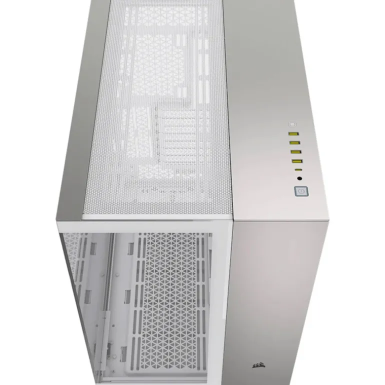Caja/Torre Corsair 6500X Doble Cristal Blanco, Gris Satinado