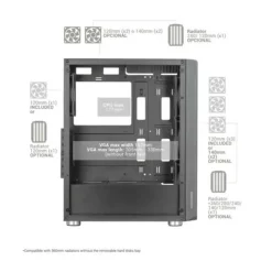 Caja/Torre Mars Gaming NC-NEO ARGB Negro