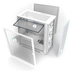 Caja/Torre Montech Air 100 ARGB Blanco