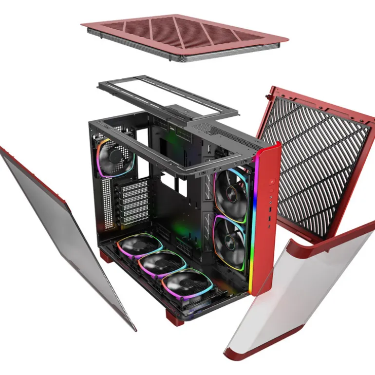 Caja/Torre Montech KING 95 PRO ARGB Rojo