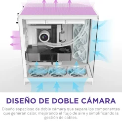 Caja/Torre NZXT H9 Flow (2025) Blanco