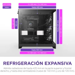 Caja/Torre NZXT H9 Flow (2025) Negro