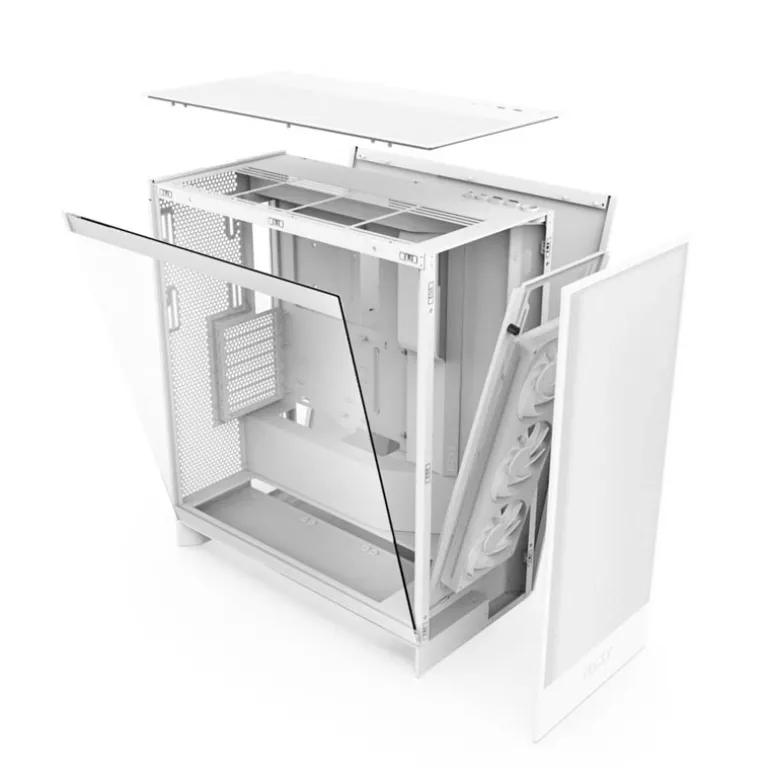 Caja/Torre NZXT H7 Flow RGB Blanco