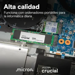 Disco Duro M.2 Crucial E100 1TB PCIe Gen4 x4 NVMe SSD
