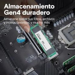 Disco Duro M.2 Crucial E100 1TB PCIe Gen4 x4 NVMe SSD