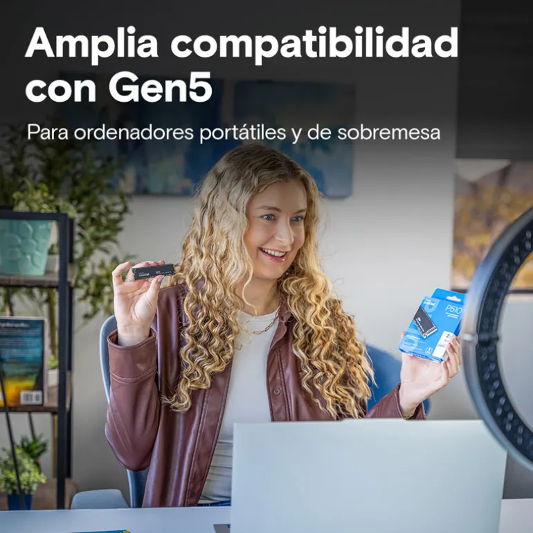 Disco Duro M.2 Crucial P510 2TB PCIe Gen5 x4 NVMe SSD