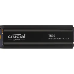 Disco Duro M.2 Crucial T500 4TB PCIe Gen4 x4 NVMe SSD Con Disipador
