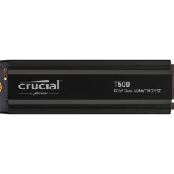 Disco Duro M.2 Crucial T500 1TB PCIe Gen4 x4 NVMe SSD Con Disipador