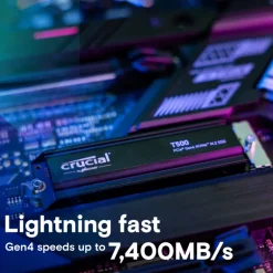 Disco Duro M.2 Crucial T500 1TB PCIe Gen4 x4 NVMe SSD Con Disipador