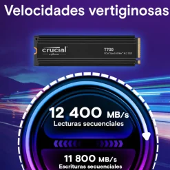 Disco Duro M.2 Crucial T700 1TB PCIe Gen5 x4 NVMe SSD