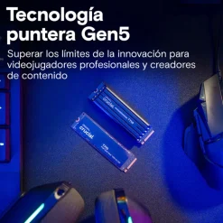 Disco Duro M.2 Crucial T710 2TB PCIe Gen5 x4 NVMe SSD