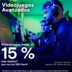 Disco Duro M.2 Crucial T705 2TB PCIe Gen5 x4 NVMe SSD Con Disipador