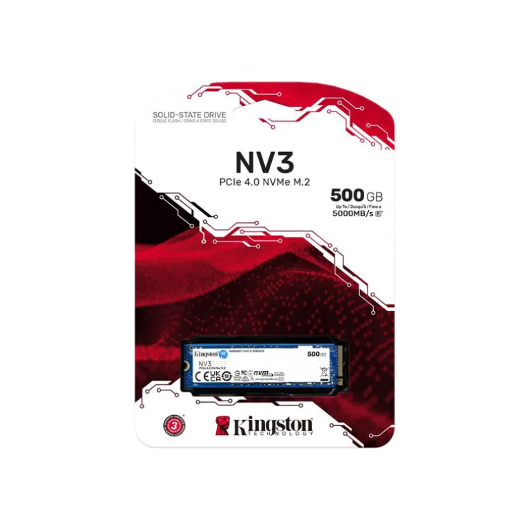 Disco Duro M.2 Kingston NV3 500GB PCIe 4.0 NVMe
