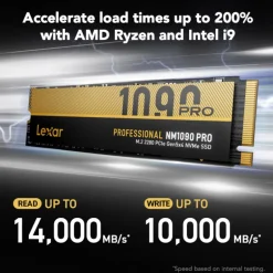Disco Duro M.2 Lexar Professional NM1090 PRO 2TB PCIe Gen5 x4 NVMe SSD