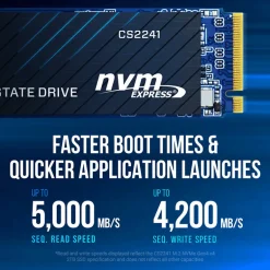 Disco Duro M.2 PNY CS2241 1TB PCIe Gen4 x4 NVMe SSD