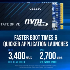 Disco Duro M.2 PNY CS2230 1TB PCIe Gen3 x4 NVMe SSD