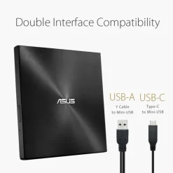 Grabadora Asus ZenDrive U9M SDRW-08U9M-U Externa / Negro