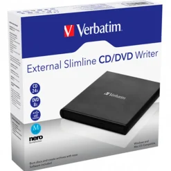 Grabadora Verbatim 53504 CD/DVD Externa USB 2.0 Negro