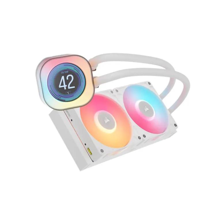 Kit Refrigeración Líquida Corsair iCUE LINK TITAN RGB 240 RX LCD Blanco